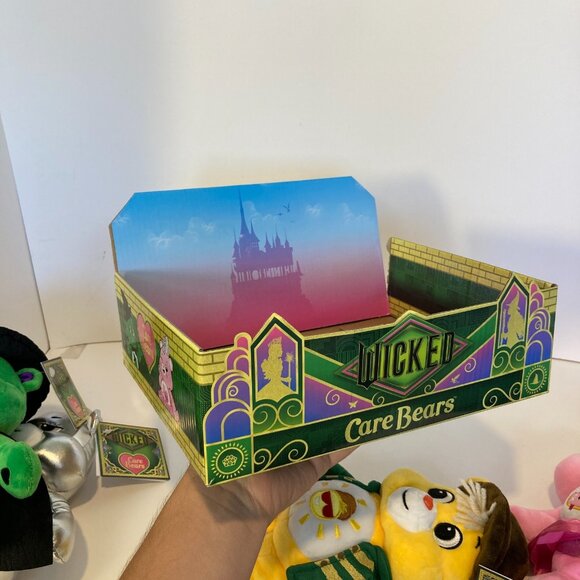 Care Bears X Wicked Fun Size Plush Set No Lion W Display Glinda Elphaba Tin Man - Picture 13 of 16